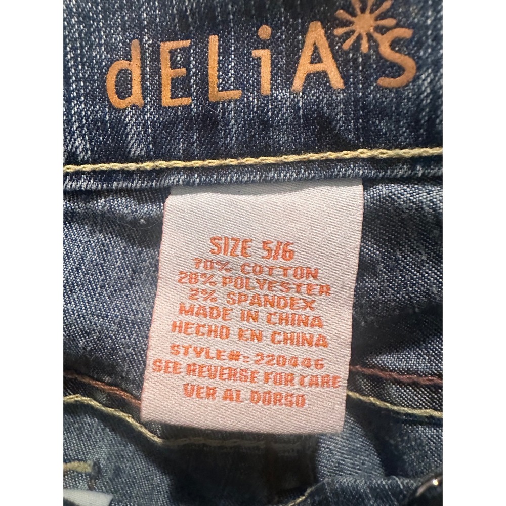 Delia's Y2K‎ Low Rise Flare Jeans Size 5/6 29 Waist - Picture 3 of 4